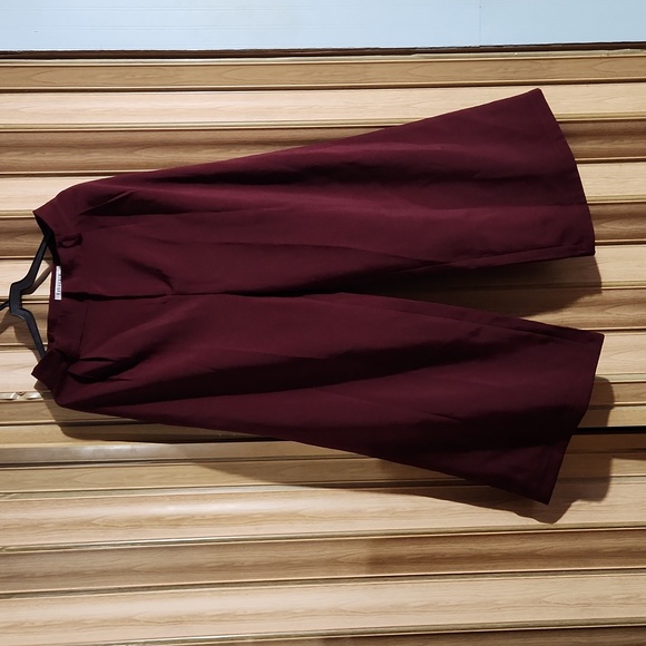 Maroon Wide Leg Pants - Picture 1 of 2